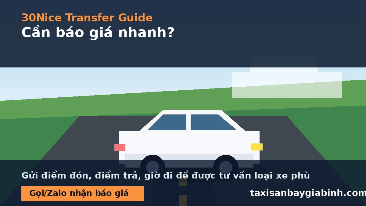 Báo giá taxi gia bình đi sân bay